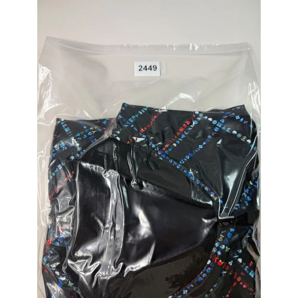 Apple‎ Software Mens Smalll Reversible Bomber Jacket Black Plaid Tech Streetwear
